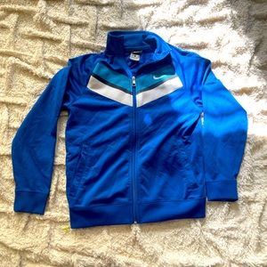 Blue nike zip up Large youth sweatshirt